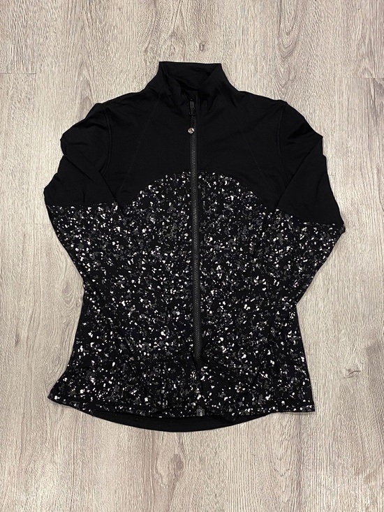 lululemon athletica Jackets & Blazers - Lululemon Black Speckled Full Zip Athletic Jacket Size 10